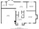 Detailed floorplan of the first floor, showing the layout of the living room, kitchen, and garage at 3075 Oakvale Hts, Decatur, GA 30034