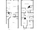 Detailed floor plan showcasing the layout of this two-story home, including the kitchen, living room, and bedrooms at 44 Trailview Ln # 78, Hiram, GA 30141