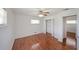 Bedroom with hardwood flooring, ensuite bath and closet at 629 Birchwood Rd, Marietta, GA 30060