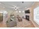 Comfortable living room with shiplap accent wall, fireplace, and hardwood floors at 4230 Old Cherokee St, Acworth, GA 30101