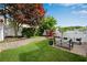 Landscaped backyard with a lovely outdoor seating area, perfect for entertaining at 753 Cambron Commons Trce, Suwanee, GA 30024