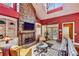 Cozy living room with a stone fireplace, built-in shelving, and comfortable seating at 963 Manor Parc Dr, Decatur, GA 30033