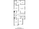 Second floor plan with primary bedroom, three additional bedrooms, and laundry room at 4183 May Apple Ln, Atlanta, GA 30349