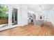 Spacious open-concept kitchen that includes sleek gray cabinets and a center island, perfect for entertaining at 140 Racine Sw St, Atlanta, GA 30314