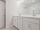 Bright bathroom featuring double vanity, modern fixtures, and ample storage at 162 Bluffington Way, Marietta, GA 30066