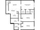 Layout of this home with primary bedroom, kitchen, living room, three additional bedrooms and office at 5791 Epping Ct, Douglasville, GA 30135