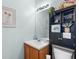 Bathroom with decorative wall art and cabinet at 100 Sydney Smt, Villa Rica, GA 30180