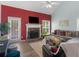 A beautifully designed living room with a stone fireplace, ample seating, and neutral decor at 100 Sydney Smt, Villa Rica, GA 30180