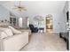 Inviting living room with vaulted ceilings, neutral paint, and comfortable seating at 100 Gum Creek Lndg, Oxford, GA 30054
