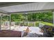 View of the backyard from the deck showing outdoor seating and barbeque at 1095 Dallas Nebo Rd, Dallas, GA 30157