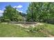Backyard view of a neglected swimming pool and mature trees, a relaxing outdoor space at 1095 Dallas Nebo Rd, Dallas, GA 30157