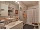 Functional bathroom featuring a vanity, mirror, and a shower with curtain at 1095 Dallas Nebo Rd, Dallas, GA 30157