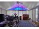 Enclosed sunroom with a ceiling fan and lots of natural light at 1095 Dallas Nebo Rd, Dallas, GA 30157