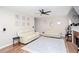 Inviting living room with hardwood floors, a fireplace, and stylish decor at 3514 Ethridge Nw Ln, Kennesaw, GA 30144