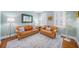 Cozy sitting room with leather sofas, a decorative rug, and ample natural light at 66 Mobile Ne Ave, Atlanta, GA 30305