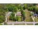 Aerial view of the property showing mature landscaping and in-ground pool at 3222 Bay View Dr, Jonesboro, GA 30236