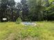 Lawn backyard with old pool feature and surrounding lush trees and greenery at 554 Oak Landing Cir, Douglasville, GA 30134