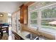 Bright kitchen view to living space and beautiful backyard pool at 6317 Benbrooke Overlook Nw, Acworth, GA 30101