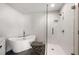Modern bathroom featuring a freestanding tub and a glass-enclosed shower at 260 N. 18Th St # 10326, Atlanta, GA 30363