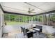 Relaxing screened porch with seating area overlooking the backyard at 325 N Oakland Cir, Mcdonough, GA 30253