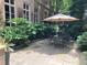 Charming patio with stone pavers, table and chairs, and lush landscaping, perfect for outdoor entertaining at 2440 Peachtree Nw Rd # 9, Atlanta, GA 30305