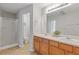 Clean bathroom with double vanity, shower, and separate toilet area at 2280 Baker Station Dr, Acworth, GA 30101