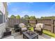 Cozy patio with comfortable seating and a fire pit, ideal for relaxing outdoors at 2280 Baker Station Dr, Acworth, GA 30101