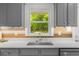Kitchen window view above the sink, looking out at the lush, green backyard at 2385 Perkerson Sw Rd, Atlanta, GA 30315