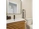 Bathroom with modern vanity, black faucet, square mirror, and a toilet at 2987 Windward Nw Dr, Kennesaw, GA 30152