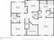 Second floor layout showing bedrooms, bathrooms and laundry room at 2987 Windward Nw Dr, Kennesaw, GA 30152
