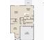 Floor plan featuring an open-concept first floor with a kitchen, dining area, Gathering room, and a flex room at 7797 Sudbury Cir, Covington, GA 30014