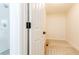 Hallway leading to modern bathroom with glass-enclosed shower at 3412 Collier Nw Dr, Atlanta, GA 30331