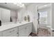Bathroom featuring double sinks, and modern cabinets at 1452 Weatherbrook Cir, Lawrenceville, GA 30043