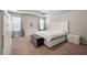 Spacious bedroom featuring a luxurious bed and abundant closet space at 1452 Weatherbrook Cir, Lawrenceville, GA 30043