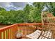 Relaxing deck with a comfortable swinging chair overlooking the lush greenery at 2160 Dillard Xing, Tucker, GA 30084