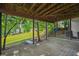 Covered patio area with concrete flooring, offering a cool and shaded space for relaxation and play at 1590 Greyson Rdg, Marietta, GA 30062