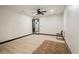 Finished basement features recessed lighting, wood flooring, and a dark trim at 165 Colony Cir, Canton, GA 30114