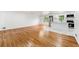 Open-concept living room featuring hardwood floors and a modern design with lots of natural light at 2702 Galaxy Ct, Decatur, GA 30034