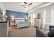Tranquil main bedroom suite featuring a tray ceiling, neutral color palette, and ample natural light at 295 Cranston Dr, Canton, GA 30114