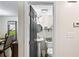 Conveniently located powder room with a pedestal sink and modern fixtures at 1384 Sunrise Way, Lawrenceville, GA 30046