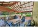 Relaxing covered patio featuring comfortable seating, a dining set, and a grill, ideal for outdoor living and entertaining at 267 Somerlane Pl, Avondale Estates, GA 30002