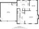 First floor plan featuring a kitchen, dining area, living room, garage and mechanical room at 40 Polo Xing, Hiram, GA 30141