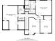 Second floor plan featuring 3 bedrooms, 2 baths, bonus room, walk-in closet and laundry room at 40 Polo Xing, Hiram, GA 30141