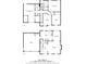 Floor plans featuring 3 bedrooms, 2 baths, bonus room, walk-in closet, kitchen, dining area, living room, garage and mechanical room at 40 Polo Xing, Hiram, GA 30141