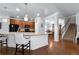 Open concept kitchen with granite counters, an island, and stainless steel appliances at 4690 Hopewell Manor Dr, Cumming, GA 30028