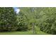 Lush backyard with mature trees and well-maintained green lawn, creating a private and serene setting at 6031 Hitt Lake Ct, Stone Mountain, GA 30087