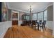 Elegant dining room with built-in cabinets and wainscoting at 6217 Millstone Trl, Douglasville, GA 30135