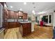 Kitchen with stainless steel appliances, island and ample cabinet space at 6217 Millstone Trl, Douglasville, GA 30135