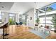 Bright, open living space with hardwood floors and floor-to-ceiling windows at 905 Juniper Ne St # 808, Atlanta, GA 30309