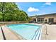 Community pool with fountain features and outdoor seating area, perfect for relaxation and enjoyment at 905 Juniper Ne St # 808, Atlanta, GA 30309